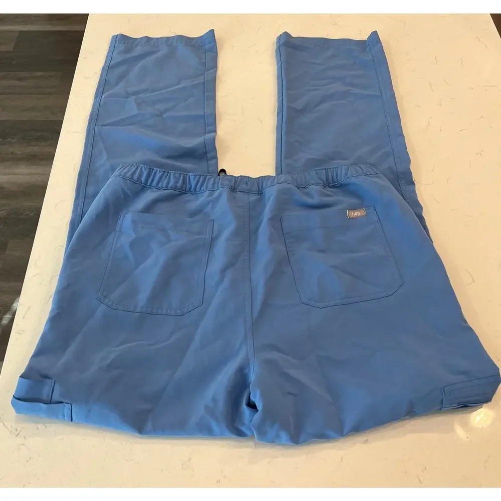 Figs Cairo Straight-Leg Scrub Pant Ceil Blue Size Large Tall